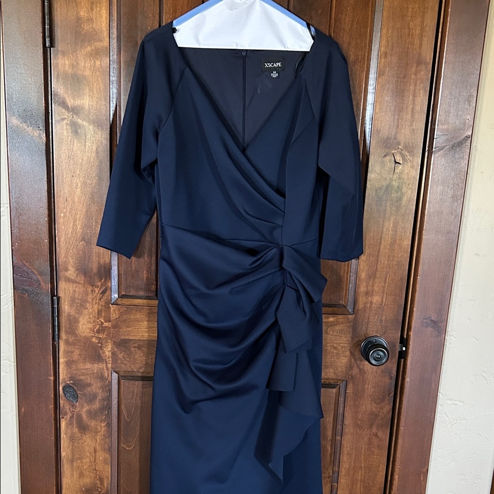 Xscape Navy elegant and flattering dress